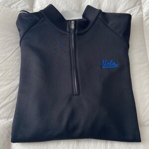 Adidas long-sleeve, black quarter zipper pull over sweater UCLA logo, size XL